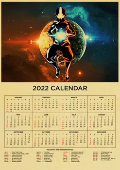 Novi Kalendar 2022 Plakat JoJo's Bizarno Adventure /Дзюдзюцу Кайсен/Demon Slayer 2022 Kalendara Naljepnica Za kućnu Dekorativne umjetnosti 1