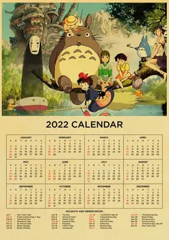 Novi Kalendar 2022 Plakat JoJo's Bizarno Adventure /Дзюдзюцу Кайсен/Demon Slayer 2022 Kalendara Naljepnica Za kućnu Dekorativne umjetnosti 3