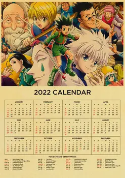 Novi Kalendar 2022 Plakat JoJo's Bizarno Adventure /Дзюдзюцу Кайсен/Demon Slayer 2022 Kalendara Naljepnica Za kućnu Dekorativne umjetnosti 4