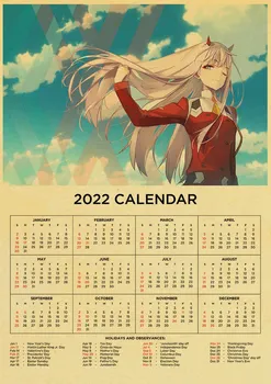 Novi Kalendar 2022 Plakat JoJo's Bizarno Adventure /Дзюдзюцу Кайсен/Demon Slayer 2022 Kalendara Naljepnica Za kućnu Dekorativne umjetnosti 5