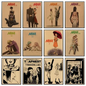 53 Dizajn Anime NANA Kraft Papir za Plakat Početna Oznaka Likovna Slikarstvo Zabavna Naljepnica na Zid Kafića Bar 0
