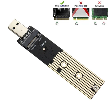 GUDGA M2 pcie Adapter Nvme do USB-A 3,0 Pretvarač Kartice 10 Gbit/s USB3.1 Gen2 Za Samsung 970 960 Intel M2 NVMe 2230 2242 2260 2280 2