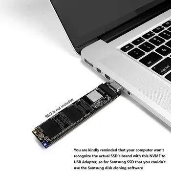 GUDGA M2 pcie Adapter Nvme do USB-A 3,0 Pretvarač Kartice 10 Gbit/s USB3.1 Gen2 Za Samsung 970 960 Intel M2 NVMe 2230 2242 2260 2280 3