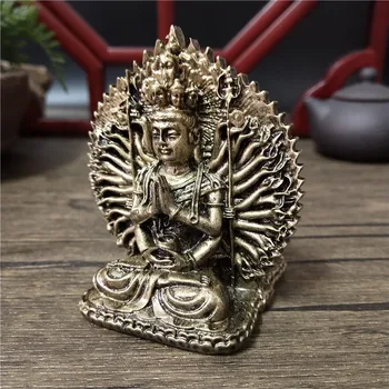 Brončanu Boju Тысячеручная Kip Buddhe Guan Yin Nakit Od Smole Kineski Skulptura Buddhe Kwan Yin, Figurica I Ukrasa Kuće 2