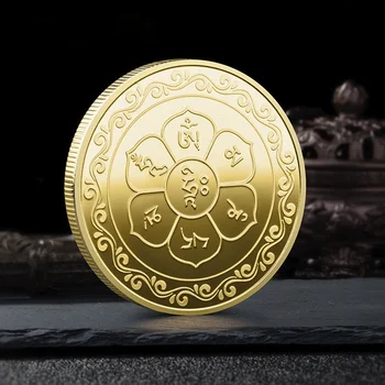 Tradicionalni kineski Simbol Buddha Obojene Ikonu Prigodni kovani novac Zbirka Medalja Сувенирное Ukras Feng shui 2