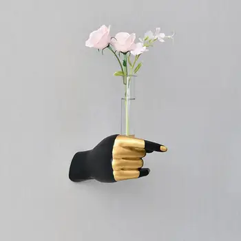 Zidni Rotirajući Vaza Za Cvijeće u obliku ruke Za Nakit od Suhog Cvijeća, Kreativni Keramičke lončanica, Ručni Vaze, Ukras Za Dom 0