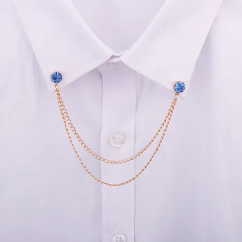 Korejski Nova Moda Gorski Kristal Četkica Lanac Broš Pin Odijelo Košulja Ikonu Haljina Korsaž Ovratnik Broševi Luksuz za Muškarce Nakit