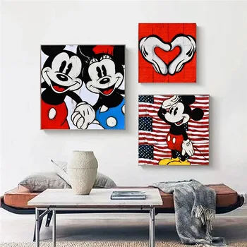 Disney ' s Mickey Mouse Platnu Slike, Posteri i Mickey Minnie Mouse Grafike Zidni Umjetničke Slike za Dnevni boravak Uređenje Doma 1