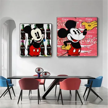 Disney ' s Mickey Mouse Platnu Slike, Posteri i Mickey Minnie Mouse Grafike Zidni Umjetničke Slike za Dnevni boravak Uređenje Doma 3