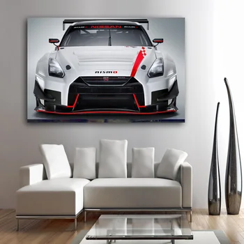 HD Wallpapera Ispisuje Nissan GTR Super Sportski Automobil Plakat Platno Zidno Likovna Slikarstvo za uređenje Dnevnog boravka 2