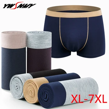 7XL Muške kratke hlače-boksači iz бамбукового Vlakana, donje rublje, seksi gaćice za muškarce na prosječnu struka, Prozračne i udobne Gaćice, Plus Size 1