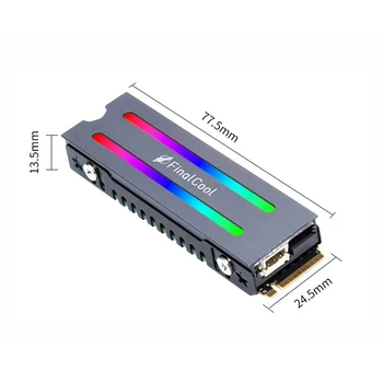 FinalCool IceSoul RGB Aluminijska legura M. 2 SSD Hlađenja Radijator M2 NVMe 2280 Ssd hard disk Aura Sync ARGB Hladnjak topline 4