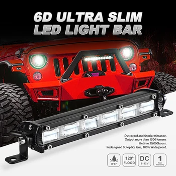 Ultra-tanki 7-inčni objektiv 6D Led Work Light Bar Offroad 4x4 Za Jeep ATV SUV 4WD
