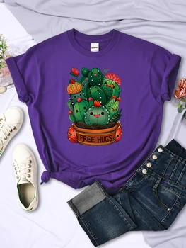 Ženski Moda i Besplatno t-Shirt S po cijeloj površini Biljke-Kaktusi, Ženska Grafička Majica, t-Shirt, Vanjska Odjeća, Camisas, Majica, Majice, majice