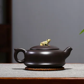 Yixing ljubičasta gline za vodu ručni rad master black blato Ribnjak S Lotosa Mjesečini žaba čaj Kung-fu Čaj 1