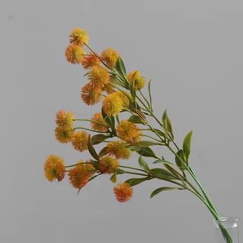 Lažni Biljke Золотарник Jesen Trava Umjetni Cvijet DIY Pribor Jeftini Plastični Grane Home Vrt Vjenčanje College 5