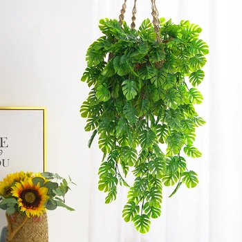 76 cm Umjetni Zelene Biljke Umjetna Ivy Zidni Viseće Biljke vinove Loze Lažna Zelje su opuštene Listove Kornjače Ukras Vijenac