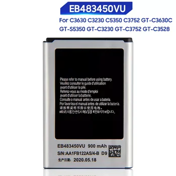 Baterija za Samsung C3630 C3230 C5350 C3752 GT-S5350 GT-C3230 GT-C3630 GT-C3630C GT-C3752 GT-C3528 EB483450VU 900 mah