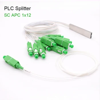 5-10 kom./lot Fiber-optički PLC Razdjelnik 1X12 SC/APC SM 0,9 mm G657A1 PVC 1 m FTTH 1:12 PLC Razdjelnik Besplatna dostava