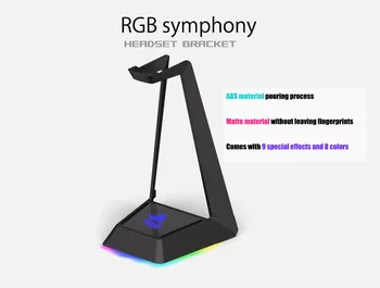RGB stalak za slušalice ROG Symphony (8 efekata) Osnovni nosač za slušalice, Individualne 10 logotipa, 3 priključka za proširenje USB 1