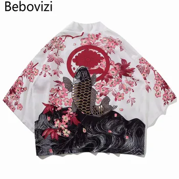 Bebovizi Kimono sa slikom Dizalica Koi U Japanskom Stilu, Tokyo Vanjska Odjeća, Хаори, Muški Ženski Kardigan, Japanski Ogrtač Za Djevojčice, Kineski Zmaj, Anime Odijevanje