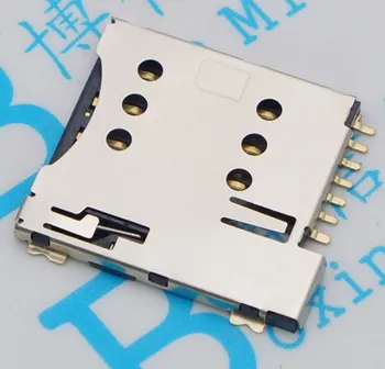7 P 7-pinski konektor za mikro SIM kartice, priključak adaptera, Pozlaćen high-end potisna ploča i самоупругий za telefon na tiskanoj pločici
