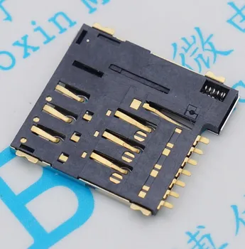 7 P 7-pinski konektor za mikro SIM kartice, priključak adaptera, Pozlaćen high-end potisna ploča i самоупругий za telefon na tiskanoj pločici 1