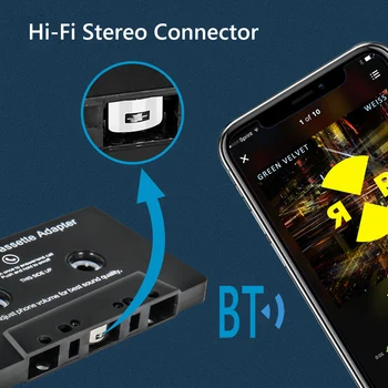 Adapter je Pretvarač Магнитофонная Аудиокассета Glazbena Univerzalni Bluetooth-kompatibilna Automobilska Магнитола AAC MP3 SBC Music Audio Stereo Aux 4