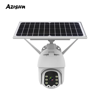 AZISHN 1080P Solarni Panel PTZ IP Kamera 4G Sim Kartica /WiFi Solarna Vanjska PIR Ljudska Alarm 2MP Bežični IPC Kamera za video Nadzor