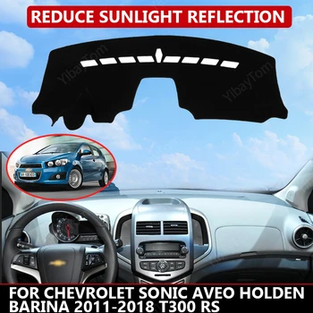 Tepih Crtica tepih za Chevrolet Sonic 2011-18 T300 RS Auto Kontrolna Ploča Baršunasti Torbica Crna blokira prašina smanjuje buku auto oprema