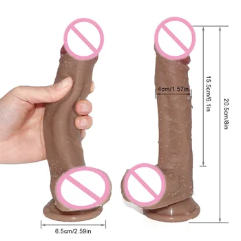 8 Inča Osjećaj na koži Realističan Penis Super Veliki Veliki Dildo je Gubitnik Silikonski dildo Penis G Spot Potiče Seks-Igračku za Žene 4