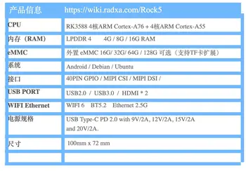 Novi 64-bitni Demonstracija naknada Radxa ROCK 5B ROCK 5 Model B Rockchip RK3588 3