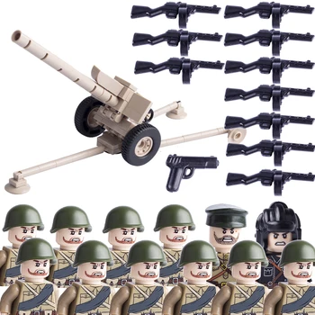 WW2 Figurice Vojnika Vojske Sovjetskog Saveza, Blokovi, Vojni Pištolj, Oružje, Pištolji, Puške, Dogovor, Cigle, Igračke Za Djecu 1