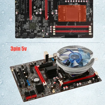 Segotep Way cooler 90 mm Ventilator 3PIN LED 65 W Cpu Hlađenje za Intel LGA 1151/1150/1155/1156/775 i AMD FM2 +/FM2/FM1/AM3 + AM3/AM2 + AM2 4
