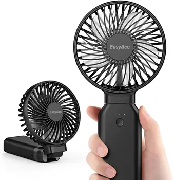 Mini ventilator EasyAcc USB Punjiva 4 Brzine Jak Vjetar Prijenosni Ventilator Podrška Nestanka struje na jedan Dodir Ručni Ventilator Za putovanja Na otvorenom