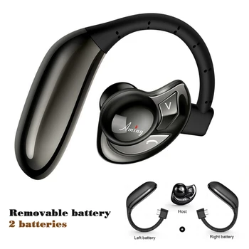 Slušalice AMINY Bluetooth HIFI s ушным kukičanje, 28 sati reprodukcije Bežične Bluetooth slušalice V5.2 s mikrofon sa redukcijom šuma
