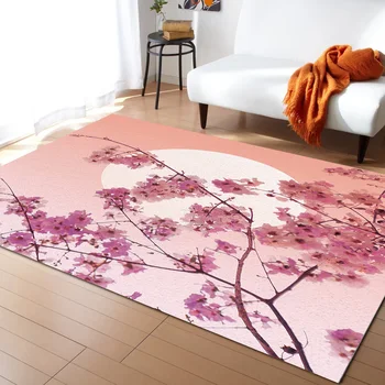 Japanski Sakura Trešnje Tepiha u Boji za Spavaće sobe Moderan Dom Mat Veliki prostor za Dnevni boravak Эркерный Mat