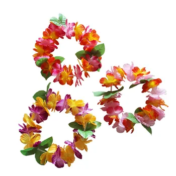 3 kom./compl., Obložen havajski леи za zurke u stilu Hula-Luau, Cvijet ogrlica, Леи za stranke, Suveniri, Slavlja i dekor 2