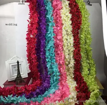 180 cm dužine umjetna svila cvijet hortenzija wisteria cvijet dvorište kuće svadbeni nakit isporuke 22 boje dodatni Cvijet 2
