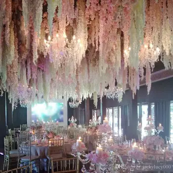 180 cm dužine umjetna svila cvijet hortenzija wisteria cvijet dvorište kuće svadbeni nakit isporuke 22 boje dodatni Cvijet 4