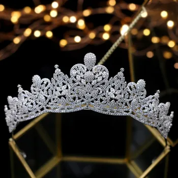 Asnora coroa de noiva Kristali Svadbeni Tiaras Vjenčanje Krune Vjenčanje Pribor Za Kosu vjenčanja tijara 5