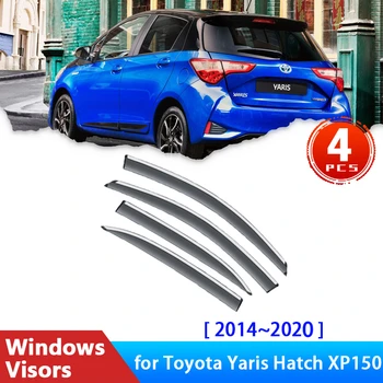 Deflectors za Toyota Yaris Hatchback XP150 Vios 2014 ~ 2020 Pribor 2015 2018 2019 Auto Bočni Prozor Viziri Zaštita od Kiše za Obrve