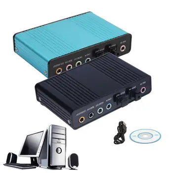 USB 6-kanalni 5,1 Vanjski optički Audio zvučna kartica za laptop, Kompatibilna sa Win98SE/ ME/ 2000/XP/ 7/ Mac OS9.1 2