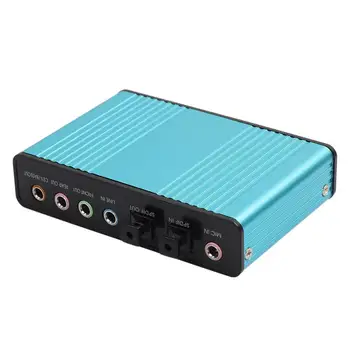 USB 6-kanalni 5,1 Vanjski optički Audio zvučna kartica za laptop, Kompatibilna sa Win98SE/ ME/ 2000/XP/ 7/ Mac OS9.1 5