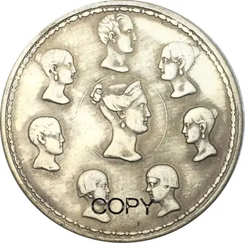 Ruska imperia 1 1/2 rublje / 10 Зиотич Nikolaj I Carska obitelj N. Y 1836 godine Srebrni fotokopirni kovanice s mjedenim premazom 1