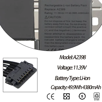 A2389 Baterija za prijenosno računalo Apple MacBook Air M1 13 inča A2179 2020 EMC3302 A2337 EMC3598 MGN63LL MGN73LL MWTJ2 11,39 U 4380 mah 5