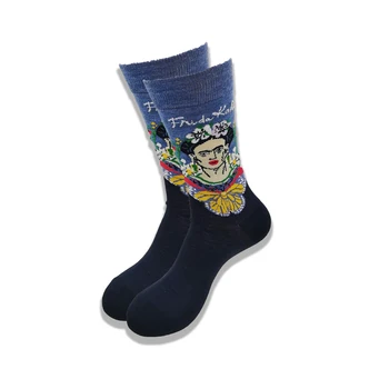 Novi trend čarape Ins za muškarce, modne čarape s uzorkom iz crtića, kvalitetne čarape s uzorkom za šivanje 4