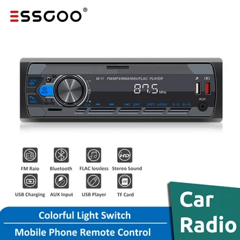 ESSGOO 1 Din Auto Radio FM AUX TF SD USB Ulaz za MP3 Player 12 U RCA Izlaz Bluetooth Glasovno Auto Multimedijsku Авторадио Za Univerzalne 0