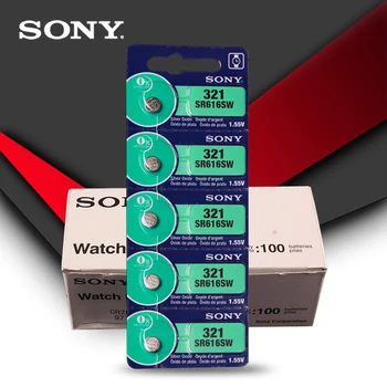 50шт Sony 100% Original 321 SR616SW 1,55 U Srebro-Оксидный Baterija za sat SR616SW 321 Gumb Novčić Ćelija MADE IN JAPAN