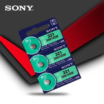 50шт Sony 100% Original 321 SR616SW 1,55 U Srebro-Оксидный Baterija za sat SR616SW 321 Gumb Novčić Ćelija MADE IN JAPAN 1
